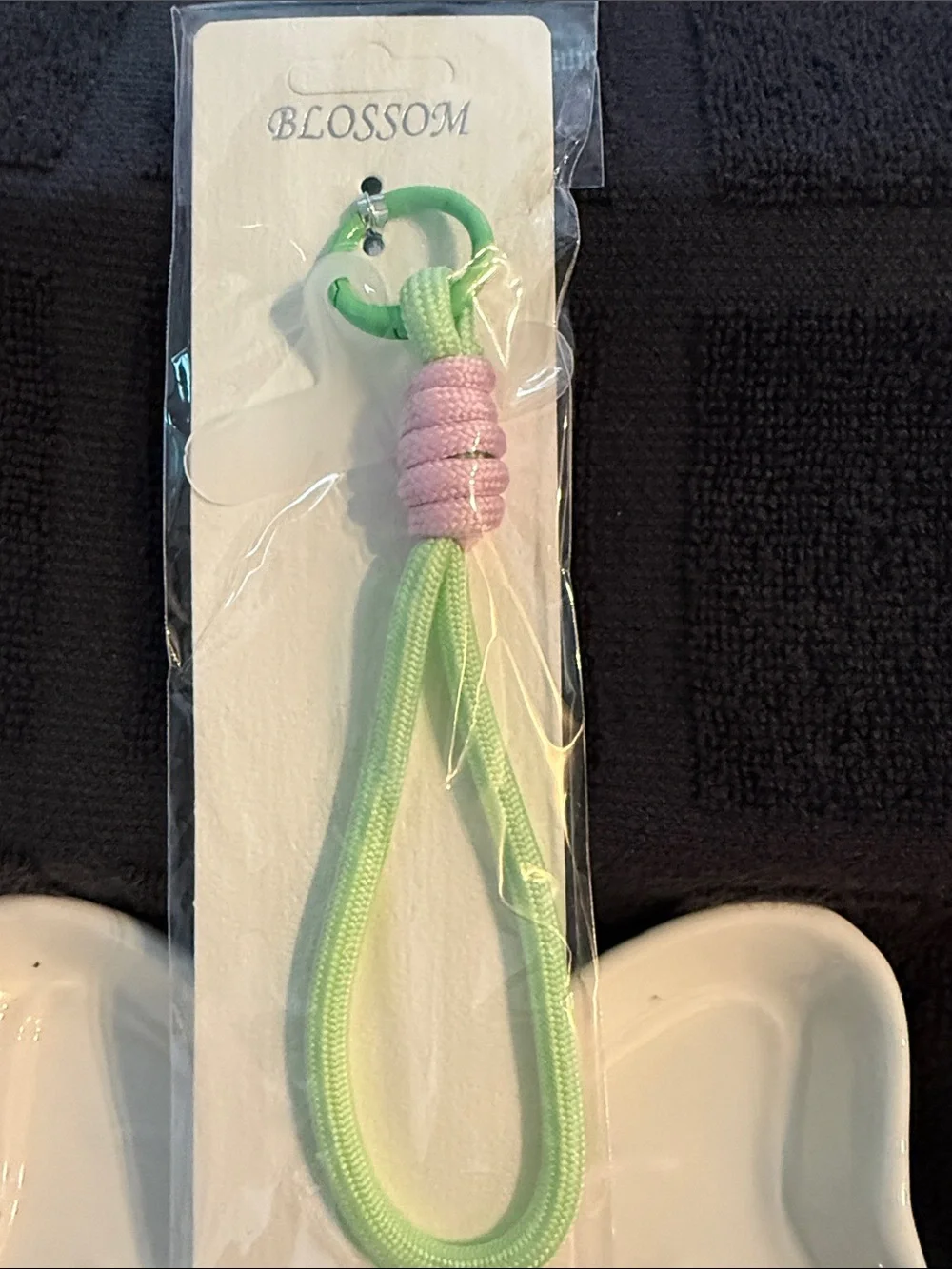 Green & Pink Rope Key Holder by